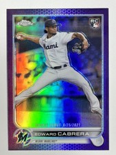 2022 Topps Chrome Update Series - Rookie Debut Edward Cabrera #USC87 Purple...