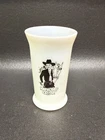 Vintage Hopalong Cassidy Vintage Lunch White Milk Glass Tumbler 5-inch- Used!