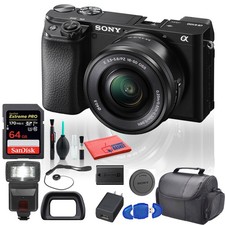 Sony Alpha a6100 Mirrorless Digital Camera ILCE6100L/B with 16-50mm Lenses