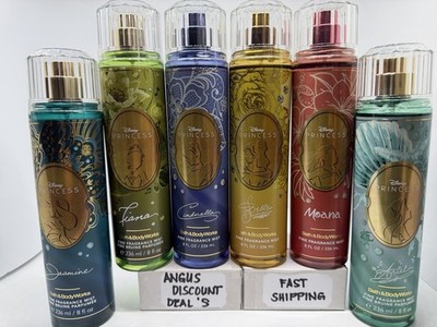 Bath & Body Works  6 Pack  DISNEY PRINCESS  Assorted Fine Fragrance MIST, 8fl oz