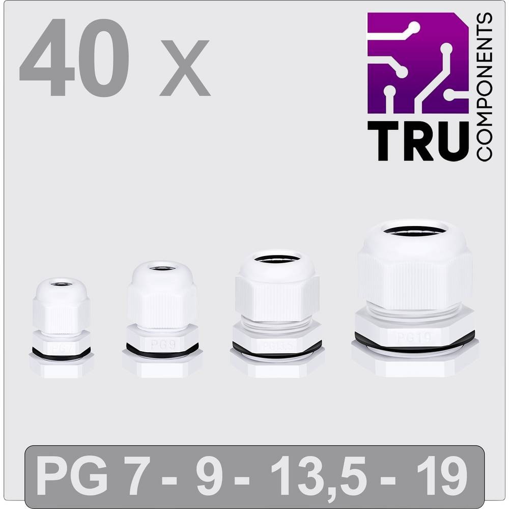 Presse-étoupe blanc TRU COMPONENTS TC-13448628 idéal pour rénover l'éclairage extérieur