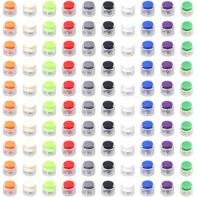 100 Pack Plastic Cord Locks, Cord Locks for Drawstrings, Double Hole Lanyard ...