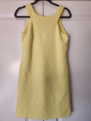 Lilly Pulitzer Shift Dress Size Small Bright Yellow Lined Elevated Luxury Preppy