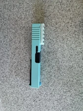 Glock 19 Complete Slide Glow In The Dark Blue Backplate , Front And Rear Sights