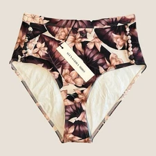 Alexandra Miro High Waisted Bikini Bottoms Size Small Designer Holiday Brand New