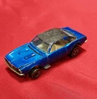 Vtg Hot Wheels Redline Custom Camaro 1967 HK, Blue w/wht int. Awesome suspension