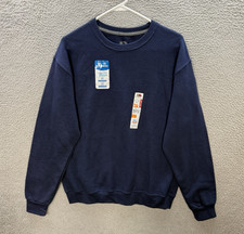Fruit Of The Loom Sweatshirt Adult Medium Blue Crewneck Pullover Sweater NEW