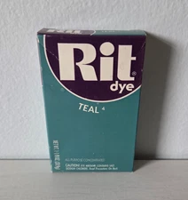 NEW Rit Dye Powder Box ~ Old Formula ~ Teal 1-1/8 Oz SEALED BAG