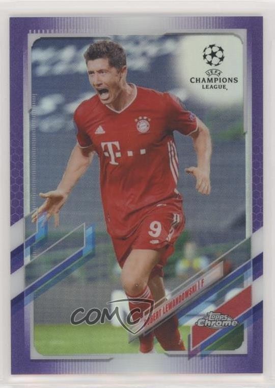 2020-21 Topps Chrome UCL Purple Refractor /250 Robert Lewandowski #50