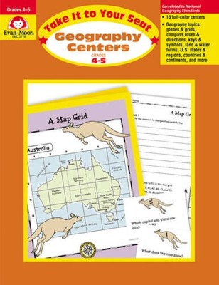 Geography Centers, Grades 4-5 - Paperback By Evan Moor - VERY GOOD