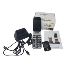 Artfone G3 Pro Grey - 4G LTE Cell Phone for Seniors Unlcoked Flip Phone