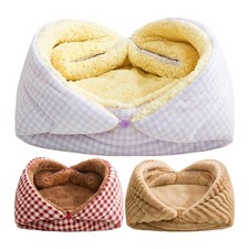 Winter Cat Bed Warm Plush Cold Weather Winter Pet House Cat Dog Pad