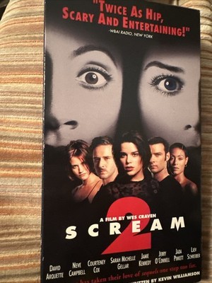 Scream 2 VHS 1999 Courteney Cox, Neve Campbell, David Arquette, Jamie Kennedy,