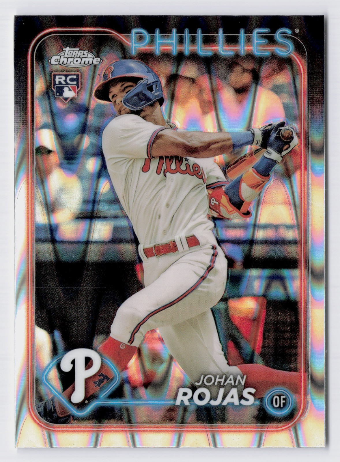 2024 Topps Chrome Johan Rojas #273 RayWave Refractor (RC) PHILADELPHIA PHILLIES