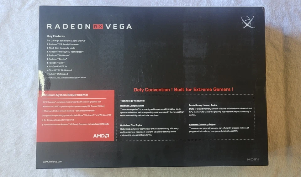 XFX AMD Radeon RX Vega 64 8GB HBM2 Graphics Card RX-VEGMTBFX6 - Image 2 of 4