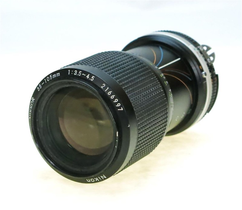 NIKON 35-105 F-3.5 /4.5 ZOOM NIKKOR AI,SLIGHTLY BENT FILTER RING, SHIP WORLDWIDE