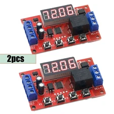 2PCS DC Adjustable Time Delay Relay Modules 12V 10A LED Timer Switch HOT