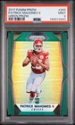 PSA 9 2017 Panini Prizm Patrick Mahomes II Green Rookie RC #269