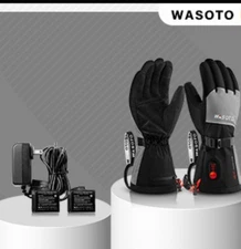 WASOTO Heated Gloves for Men Women with 7.4V 22.2Wh Rechargeable Battery Size m