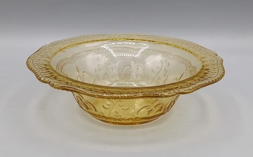 Amber Patrician Depression Glass Cereal Bowl
