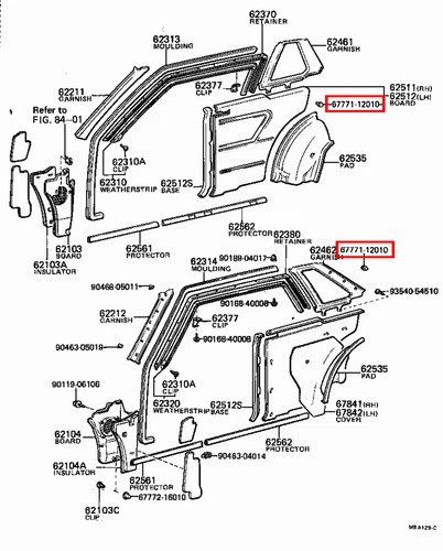 Genuine Corolla EE80 CE80 CE71 CE70 AE82 AE71 Quarter Inside Trim Board Clip x5 - Picture 20 of 20