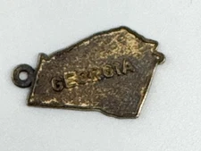 GI Rishi Alexander Georgia Peach State Sterling Silver Gold Plate Pendant Charm