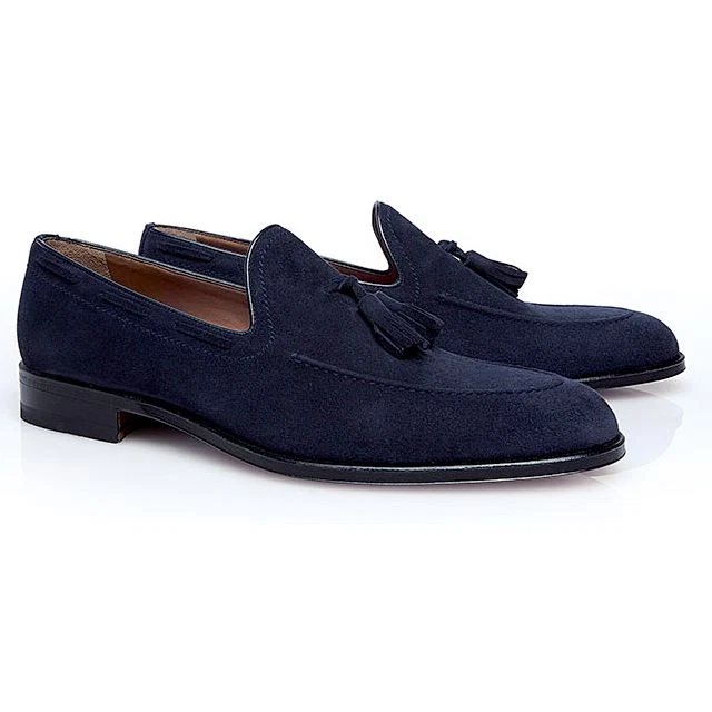 Mens navy tassel loafers sale
