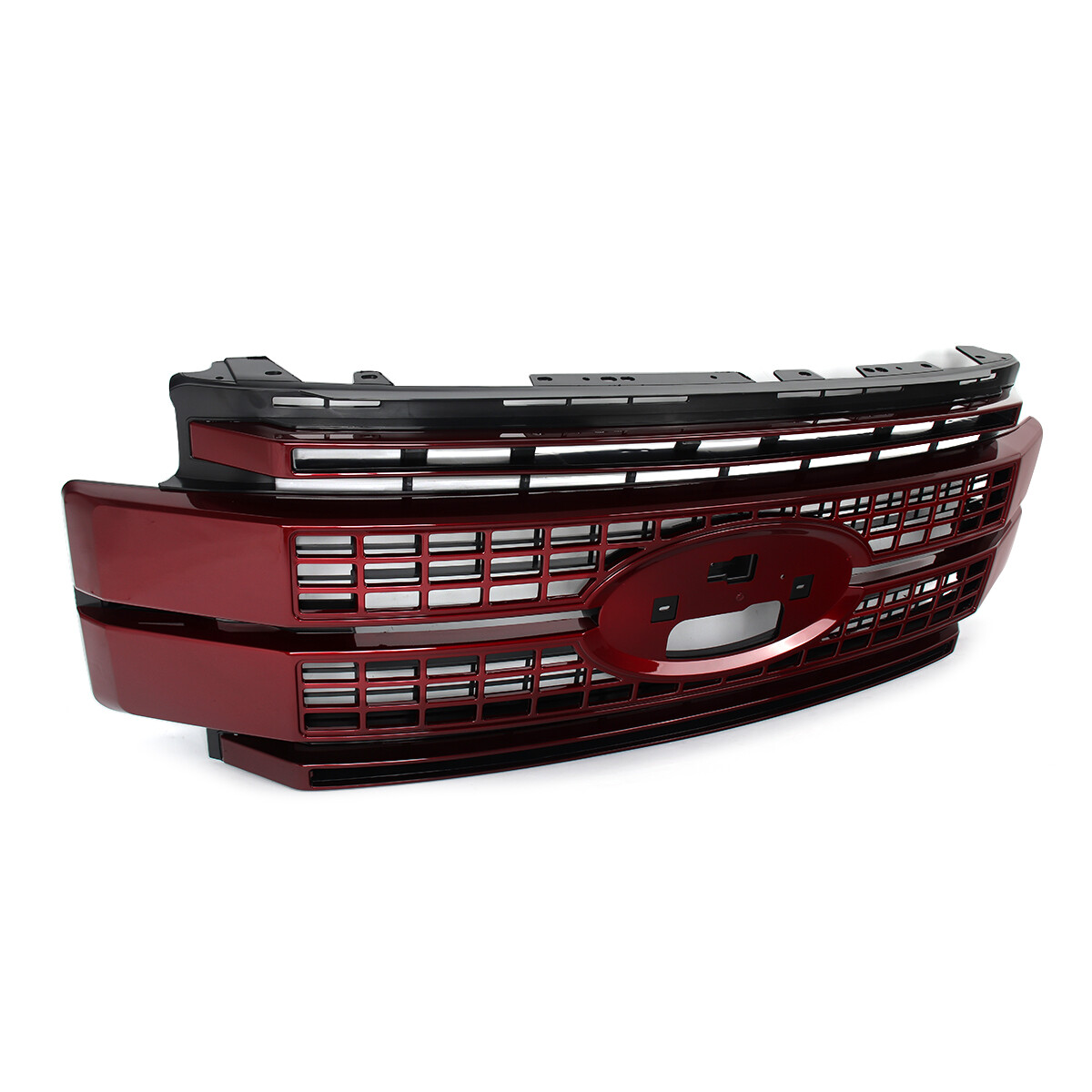 Grille Platinum Style Ruby Red & Black For 2017-2019 Ford F-250 F