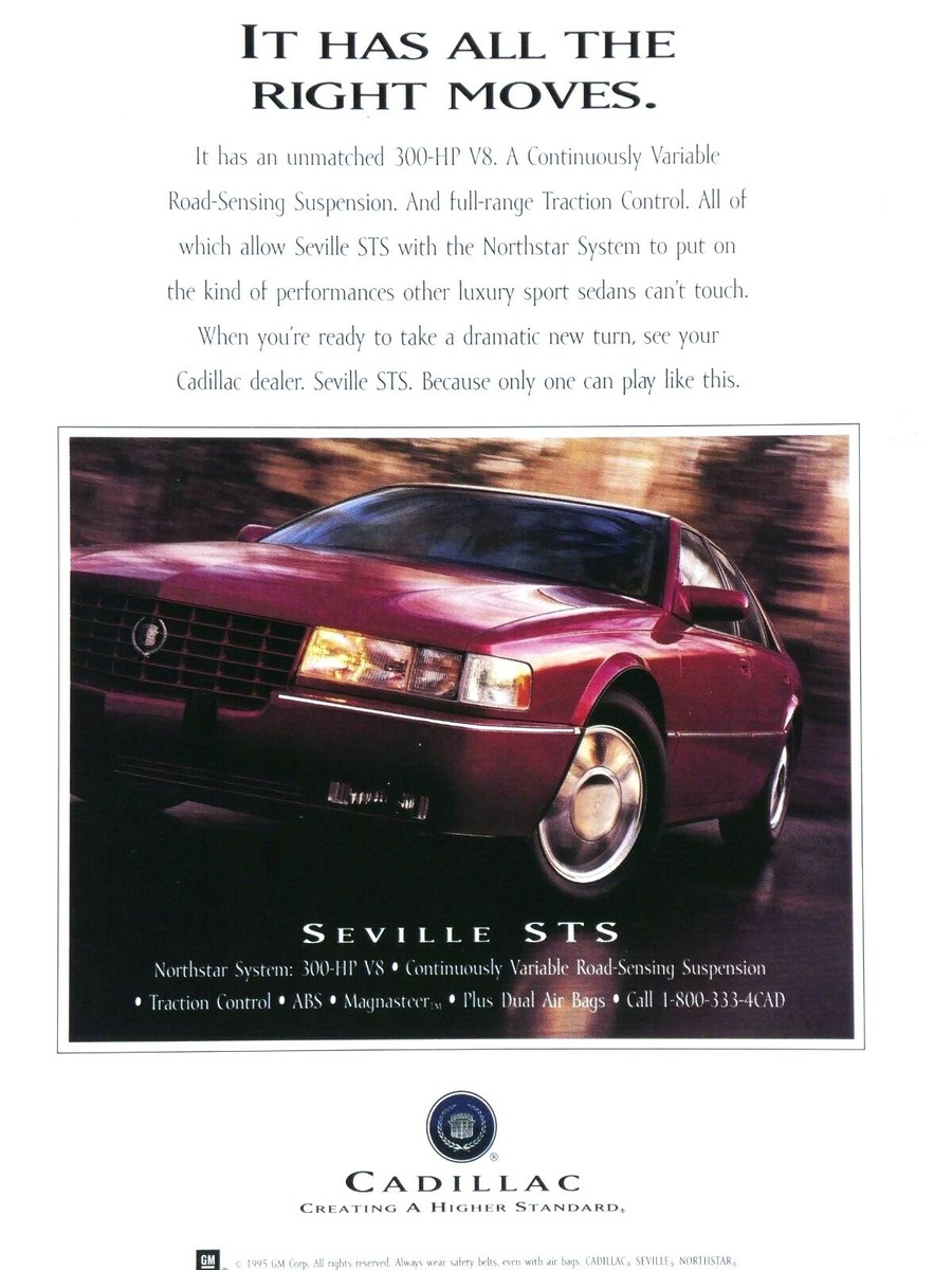 1995 Cadillac Seville STS Atlanta Vintage Regional Original Print