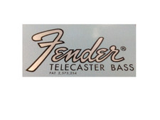 Fender Telecaster Bass Silver Metallic Waterslide Headstock Decalcomania 2 per inserzione