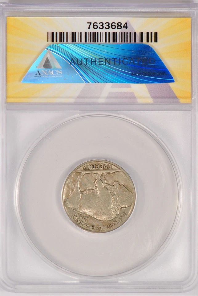 1927 Buffalo Nickel ANACS XF 45 Problem Free Coin 5C - Image 2 of 2