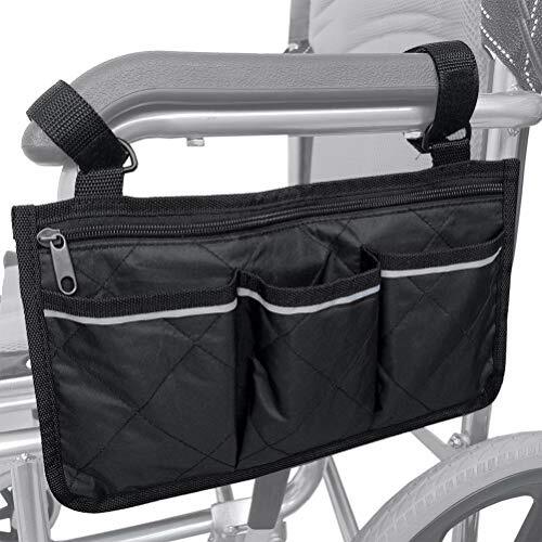 3X Wheelchair Side Pouch Storage Bag Armrest Pocket Organizer Holder Pocket US