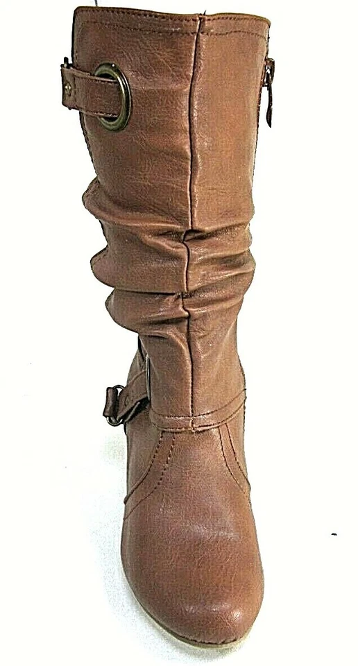 Lucky Top Girls Page-26K 拉链低跟正装靴,棕褐色美国儿童 10 M 码 — 第 4/4 张图片