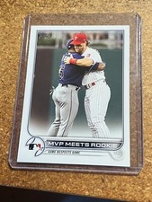 2022 Topps Baseball # 367 MVP Meets Rookie Bryce Harper Wander Franco
