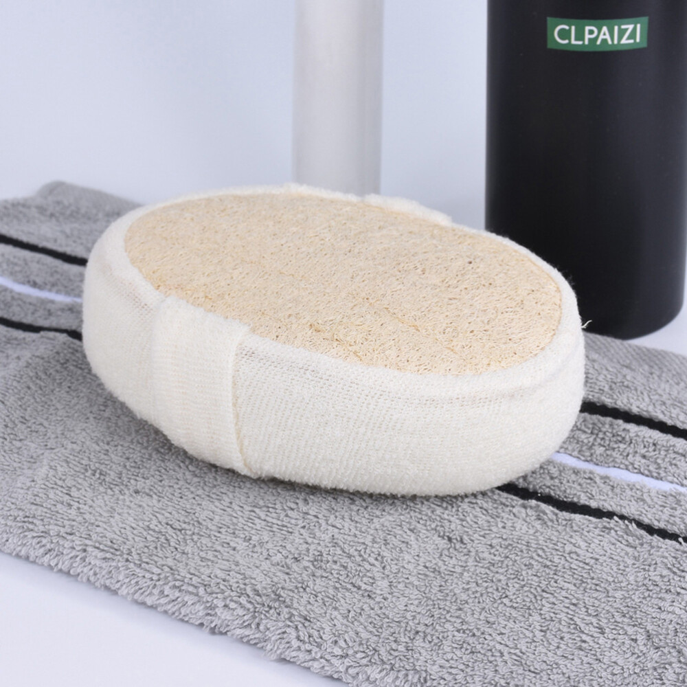 2pcs Oval Natural Exfoliating Loofah Sponge Pads Bath Shower Sponge