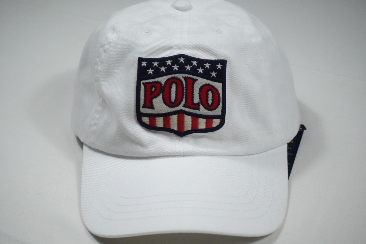 キャップ Polo Ralph Lauren White Baseball Cap With Logo Polo Ralph Lauren Logo Chino Cap | Dillard's
