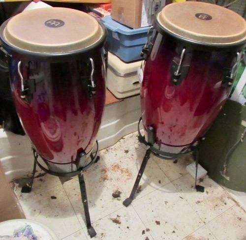 Lot 2 diff MEINL Conga Drums 12 & 11" Headliner Percussion RARE VG++ PICKUP ONLY