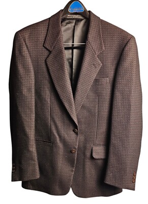 Mappelli De Milano For Walter Pyes Wool Sports Coat Mens 38r Wool Houndstooth 