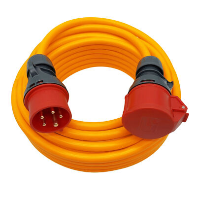 CEE Starkstromkabel 32A Verlängerung H07BQ-F 5x2,5mm² 2-50m