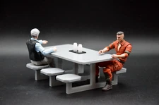 BARRACKS. prison OFFICE LUNCH TABLE 6" FIGURE 1:12  DIORAMA  STAR WARS GI JOE