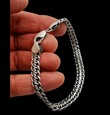 Vintage Men's Bracelet Chain Sterling Silver 925 Marked Vintage Men's Bracelet Chain Sterling Silver 925 Marked