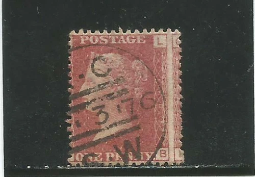 GREAT BRITAIN n° 26 1d. carmine red pl.168