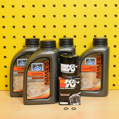 Ölwechselset K&N Ölfilter Öl Getriebeöl Bel Ray V-Twin 20w50 für Buell XB12