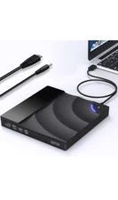 External CD Drive, Portable USB 3.0 Type-C CD/DVD RW Drive Player, CD ROM