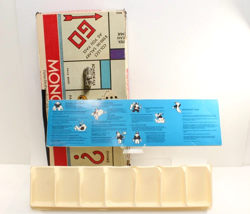 Monopoly Board Game Vintage 1973 Parker Brothers Box and Dividers Only