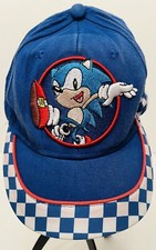Sonic The Hedgehog 3D Embroidered Strapback Baseball Cap Hat Youth Sega Gamer