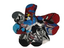 NWT Spiderman Boys 8 Pair No Show Socks Size M 9-2.5 NEW