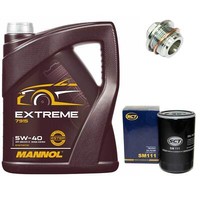 MotoröL Set 5W-40 5 Liter + ÖLfilter + ÖLablassschraube FüR Audi 80 100 A6 A8