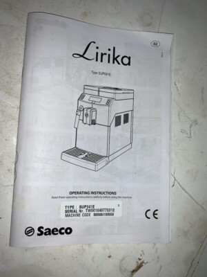 Saeco Lirika Operating Instructions