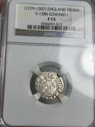 1279-1307 England Penny - NGC F15 - Edward I